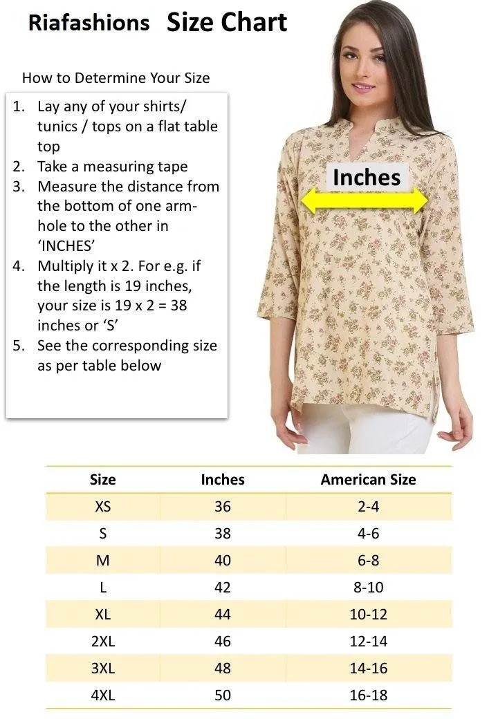 Cream Georgette Kurti/Tunic