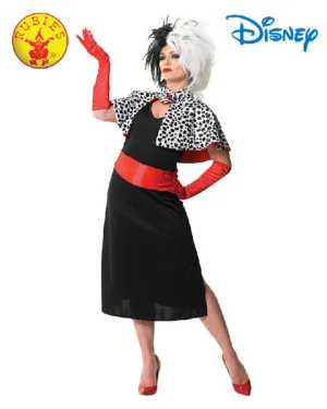 CRUELLA DE VIL DELUXE COSTUME, ADULT