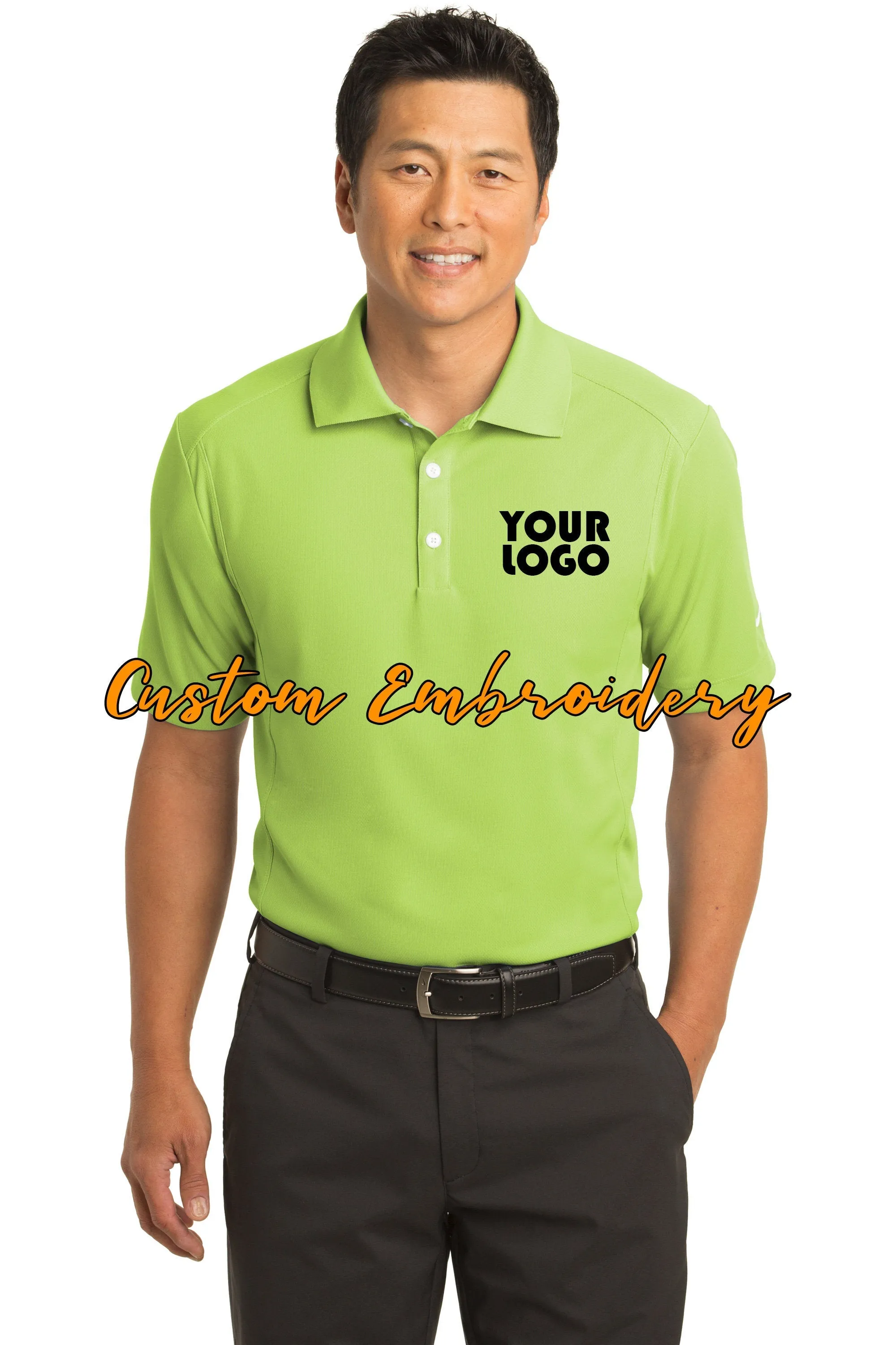 Custom Embroider Nike Dri-FIT Classic Polo - Personalize Polo Shirt - Includes one 4in x 4in embroidery on left or right chest