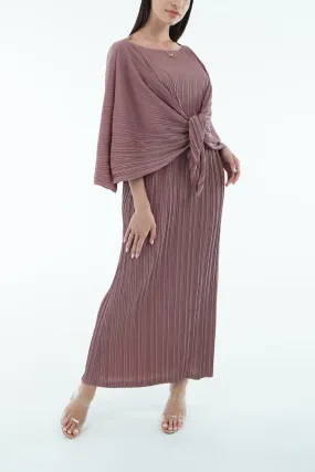 Devin Long Dress with Shoulder Cape