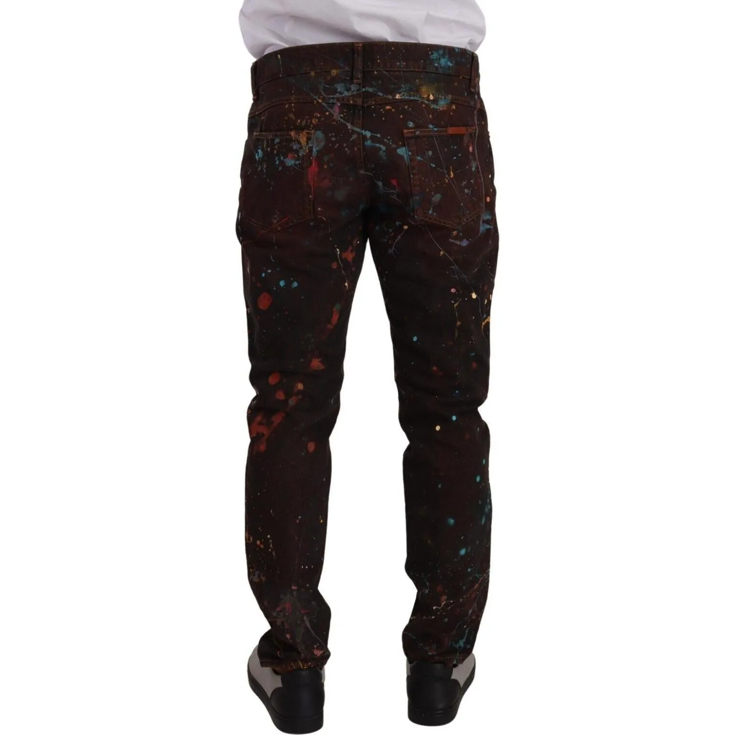 Dolce & Gabbana Elegant Multicolored Painted Denim Jeans