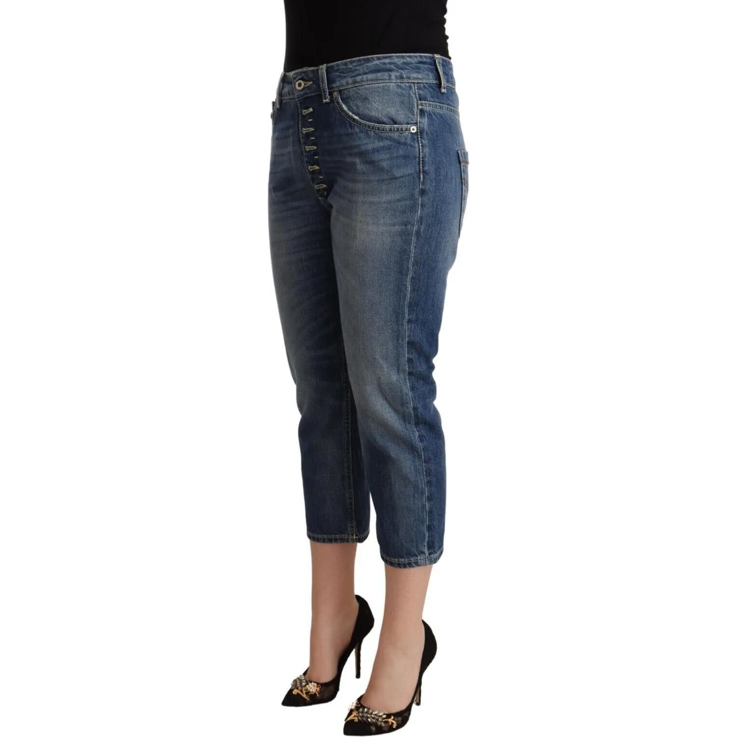 Dondup Elegant Mid-Waist Cotton Denim Jeans