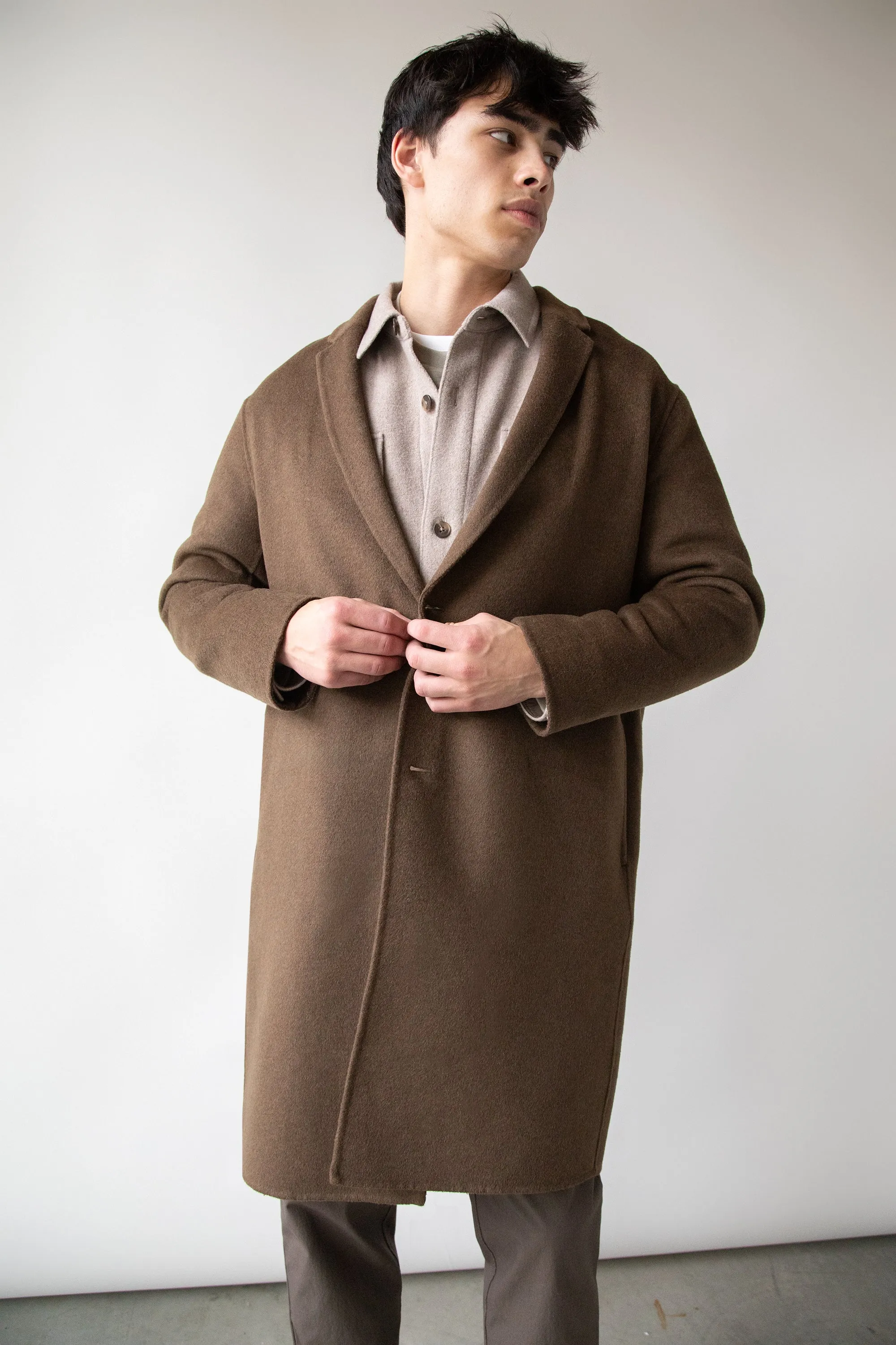 DOUBLE-FACED WOOL BLEND COAT