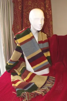 Dr Who, Handmade multi coloured scarf, 12ft in length, Tom Baker, Season 12