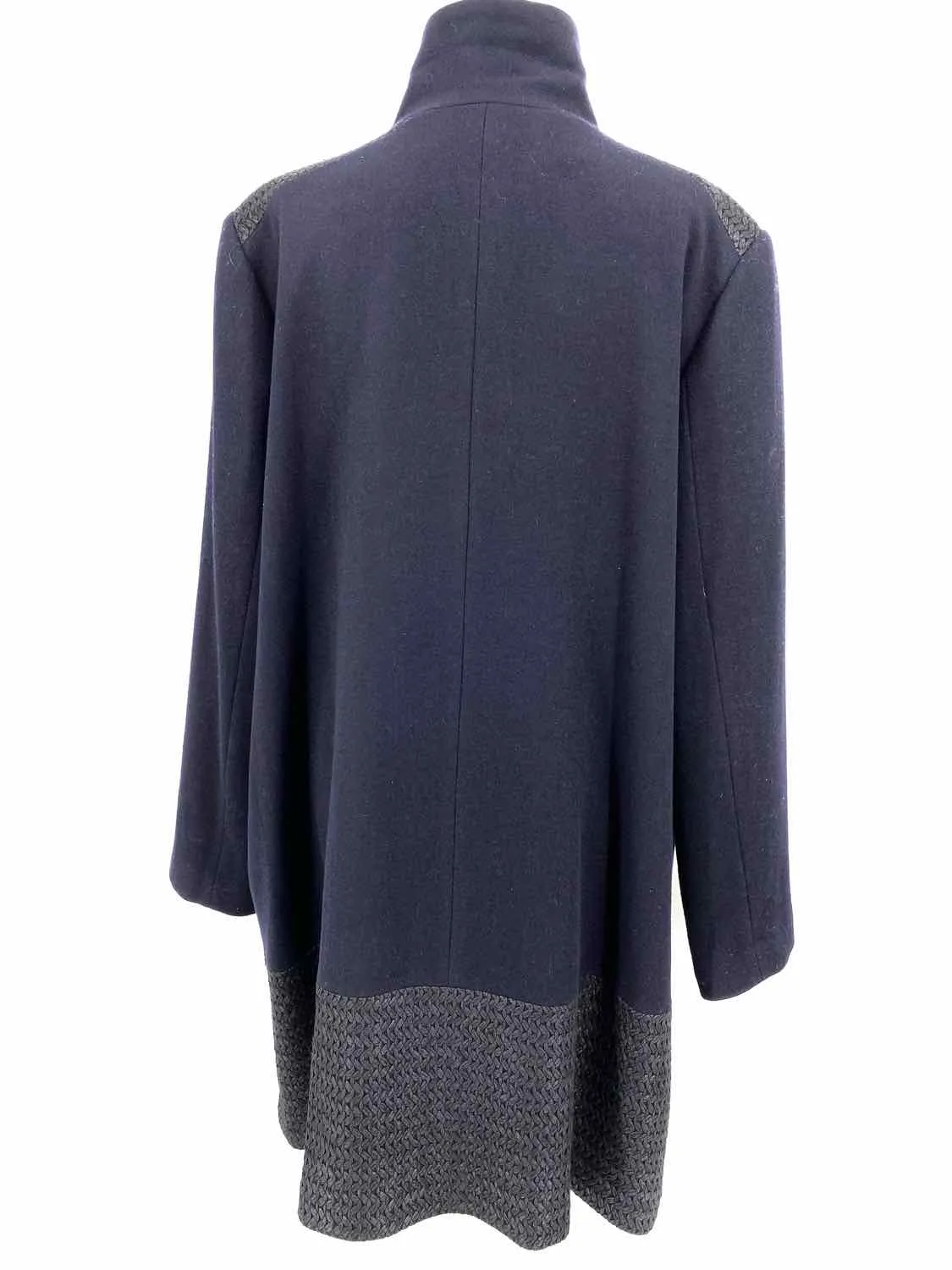 Eileen Fisher Size XL Navy Wool Coat