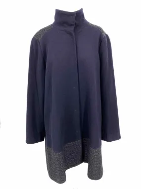 Eileen Fisher Size XL Navy Wool Coat