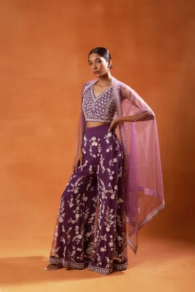 Embellished Floral Indo-Western Ensemble