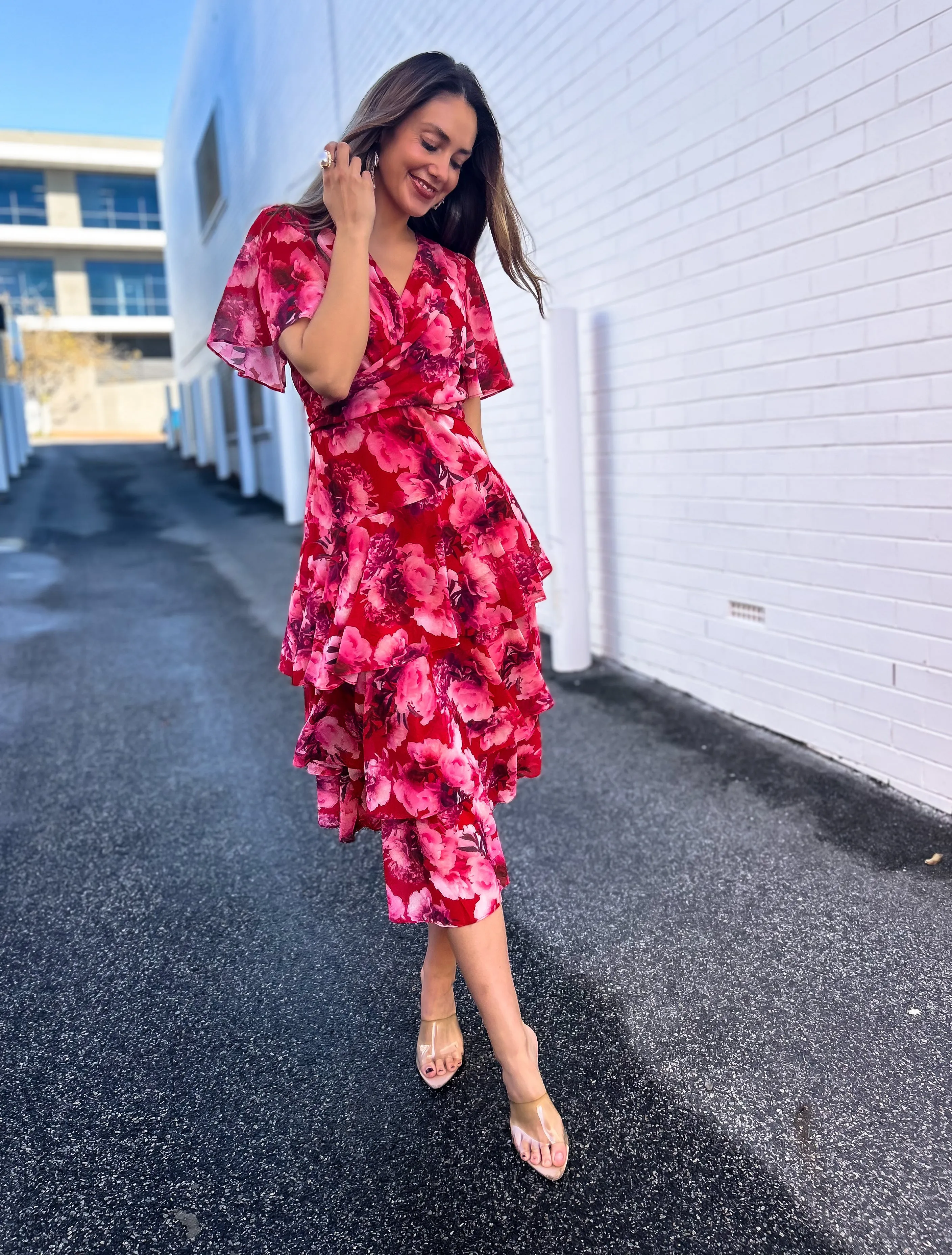 EMILY Tiered Midi Dress