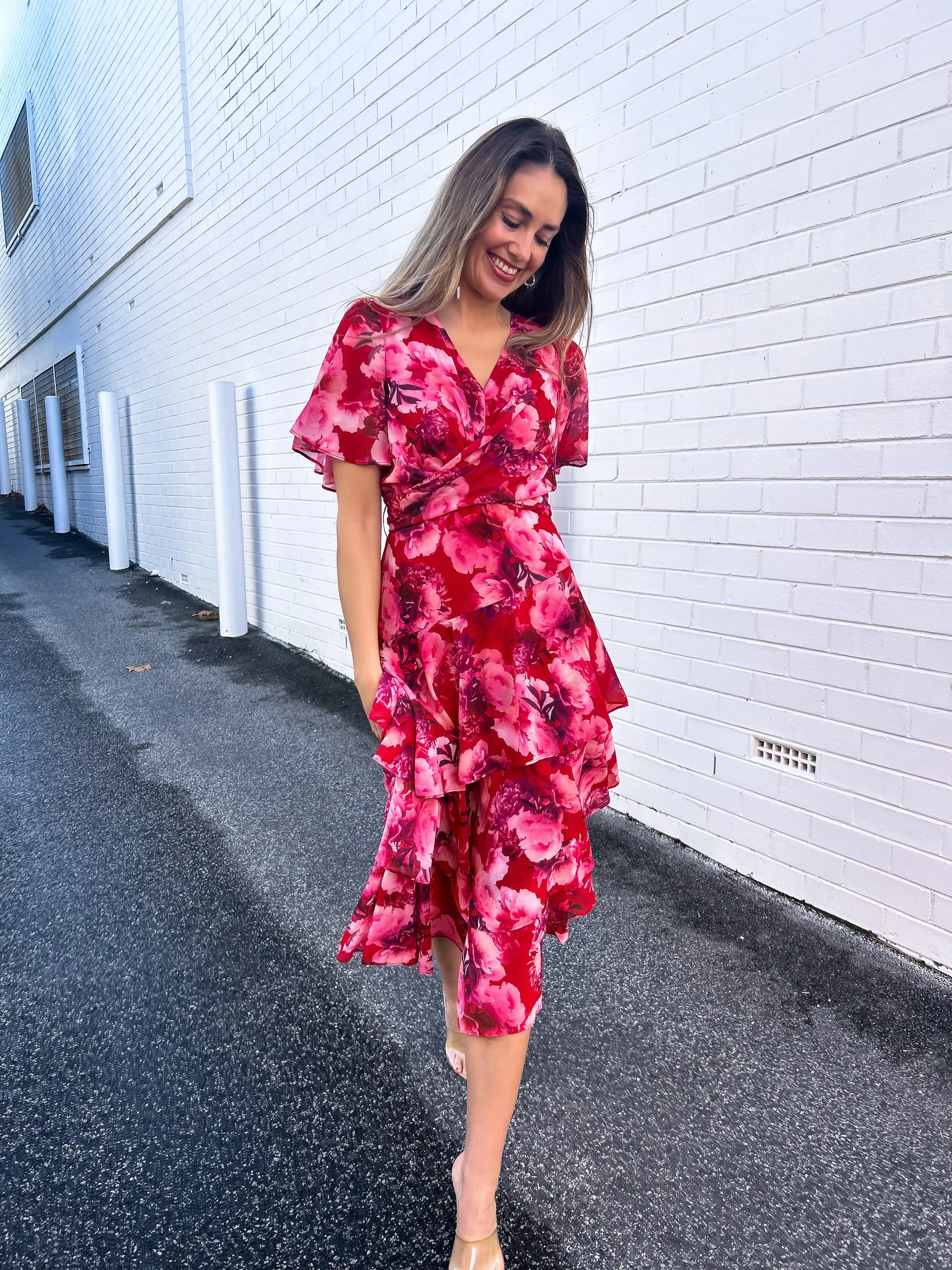 EMILY Tiered Midi Dress