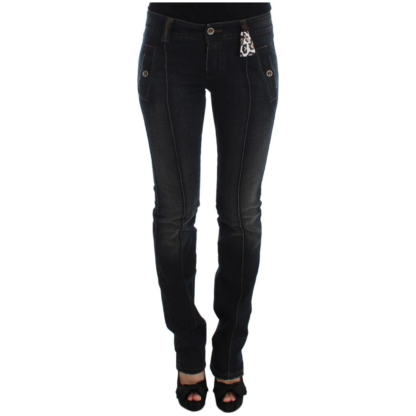 Ermanno Scervino Chic Slim Fit Italian Cotton Jeans