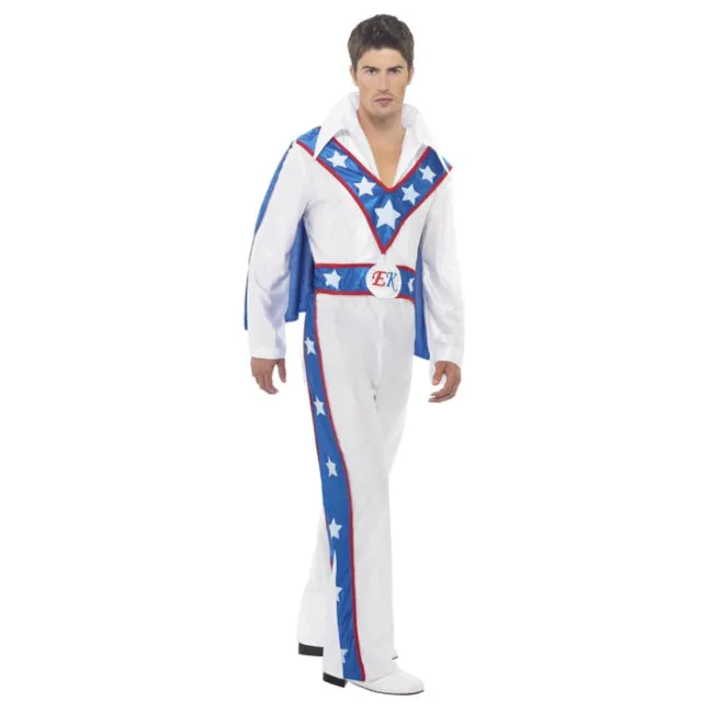 Evel Knievel Costume - Jumpsuit and Attached Cape