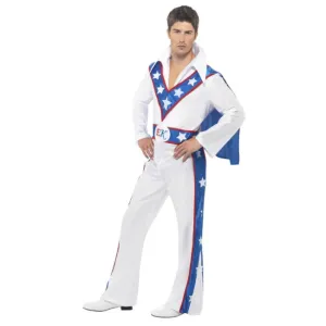 Evel Knievel Costume - Jumpsuit and Attached Cape