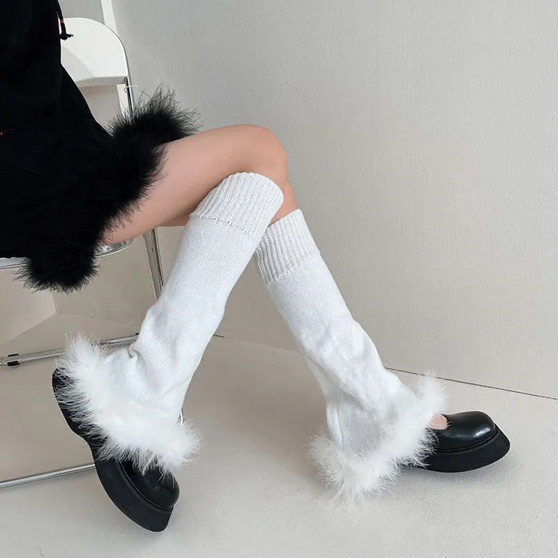 Fairy plume y2k leg warmers c0129