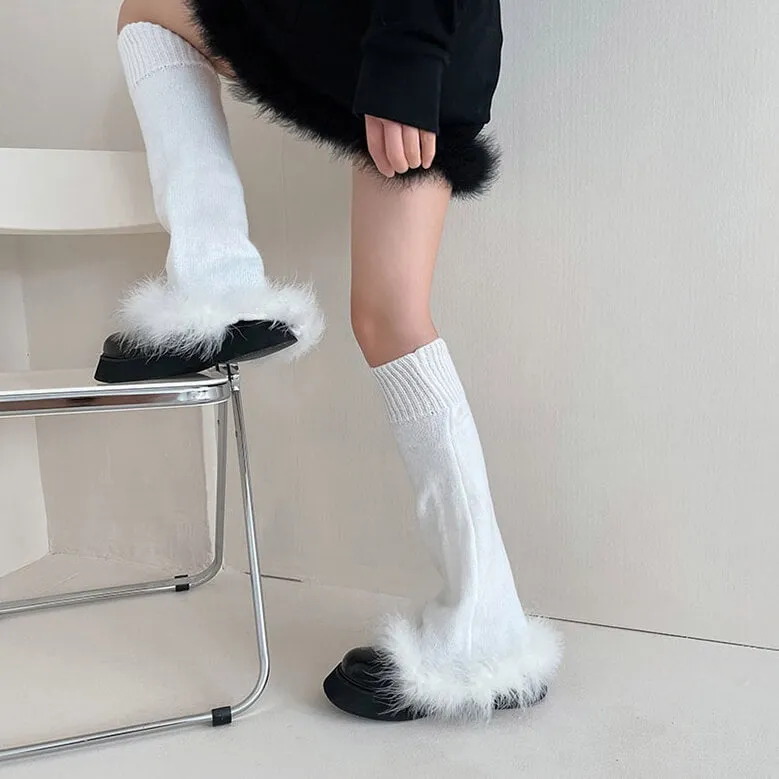 Fairy plume y2k leg warmers c0129