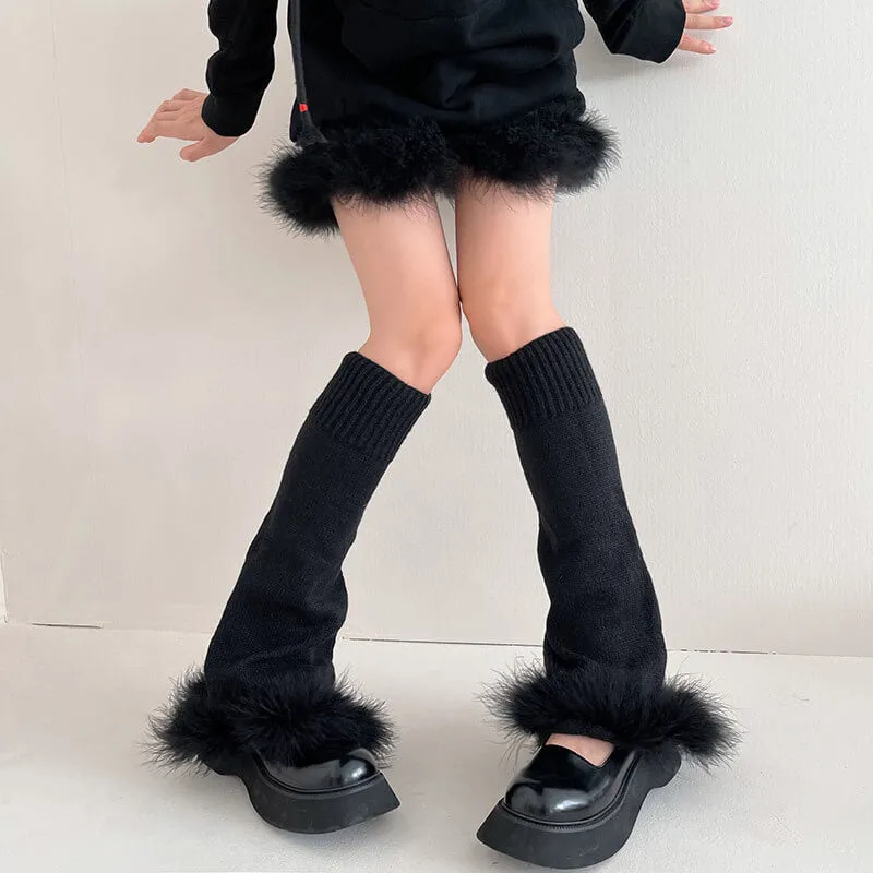 Fairy plume y2k leg warmers c0129