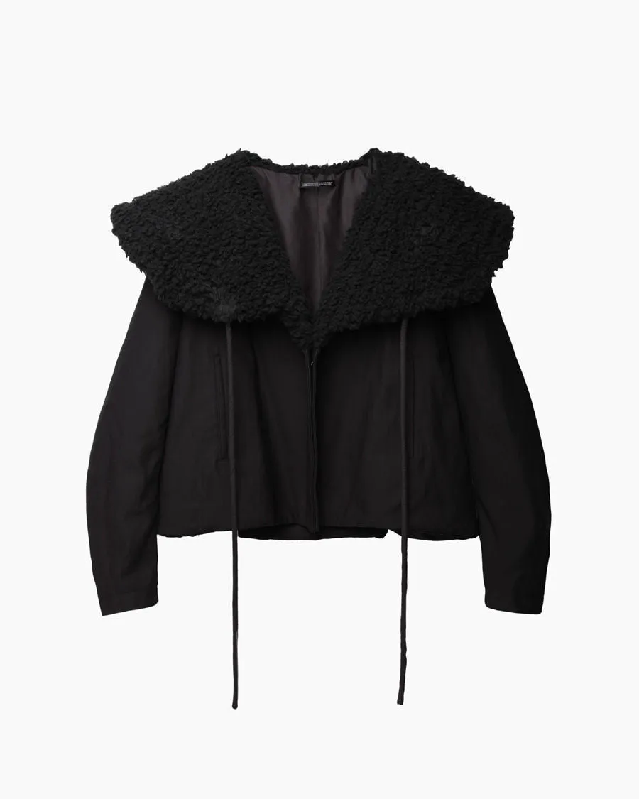 Faux Lambsfur Collar Coat