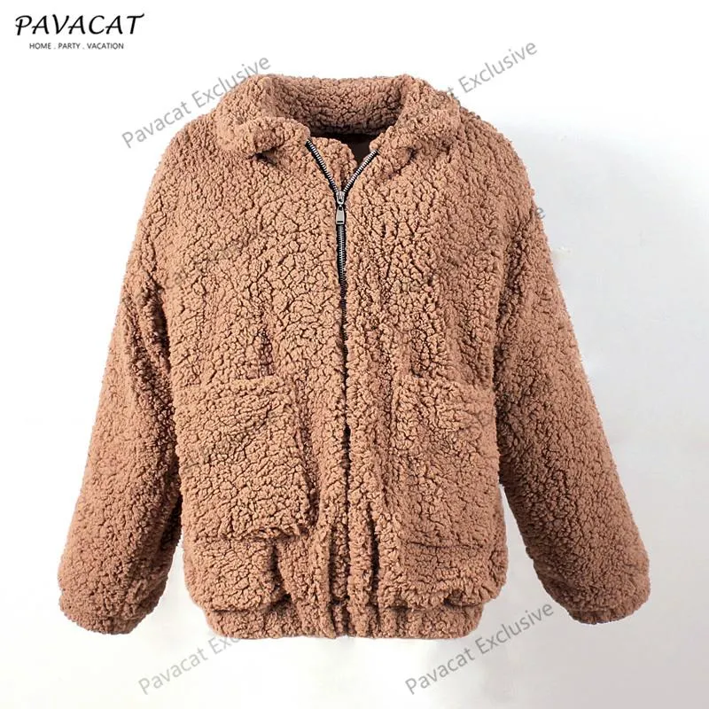 Faux Lambswool Oversized Coat