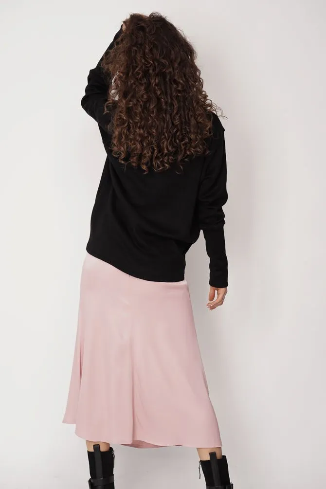 Feme Satin Skirt Pink