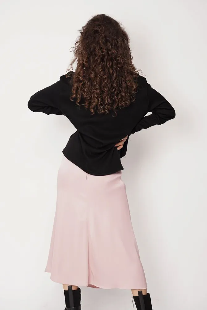 Feme Satin Skirt Pink