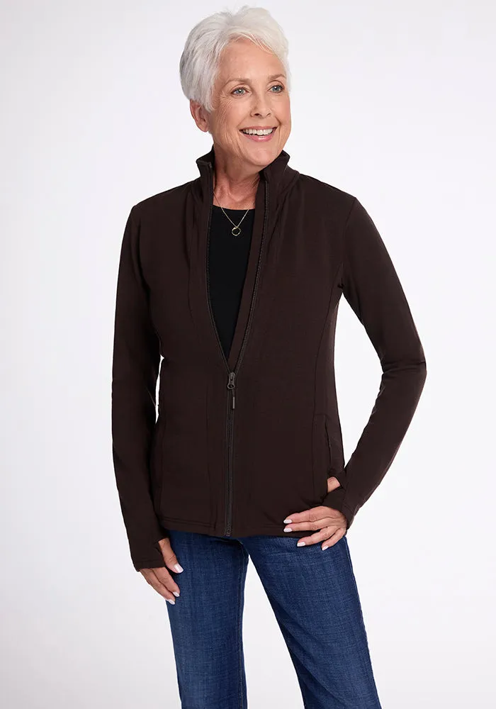 Finley Zip Up Sweatshirt • Final Sale Deals! - French Roast