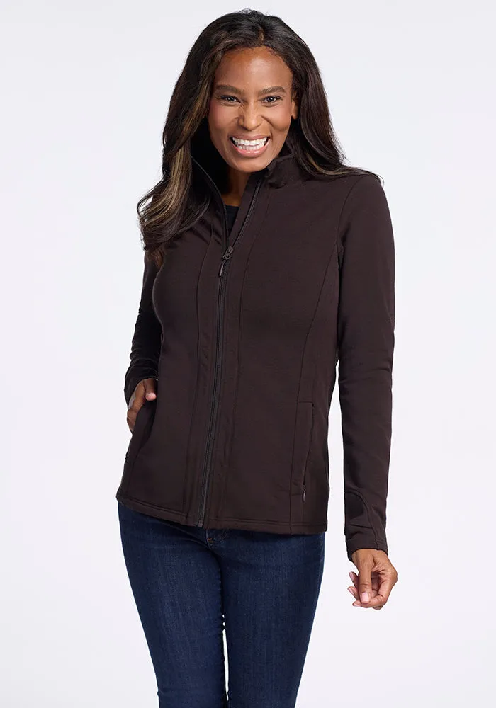 Finley Zip Up Sweatshirt • Final Sale Deals! - French Roast