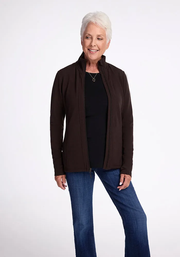 Finley Zip Up Sweatshirt • Final Sale Deals! - French Roast