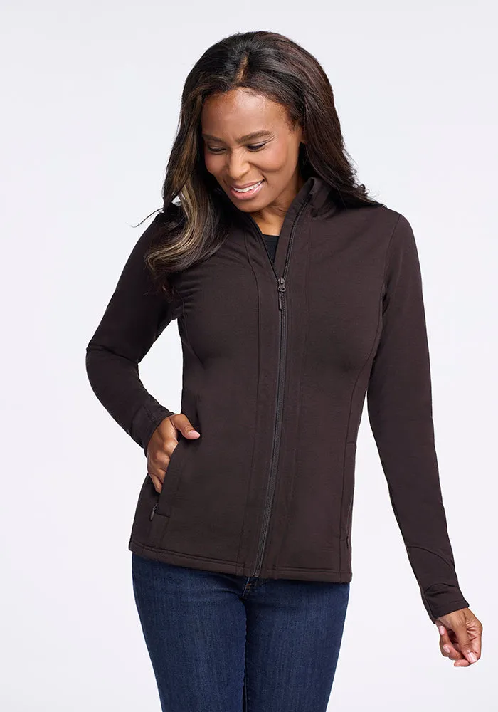 Finley Zip Up Sweatshirt - French Roast