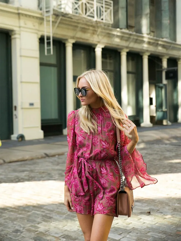 Floral Boho Shorts Playsuit