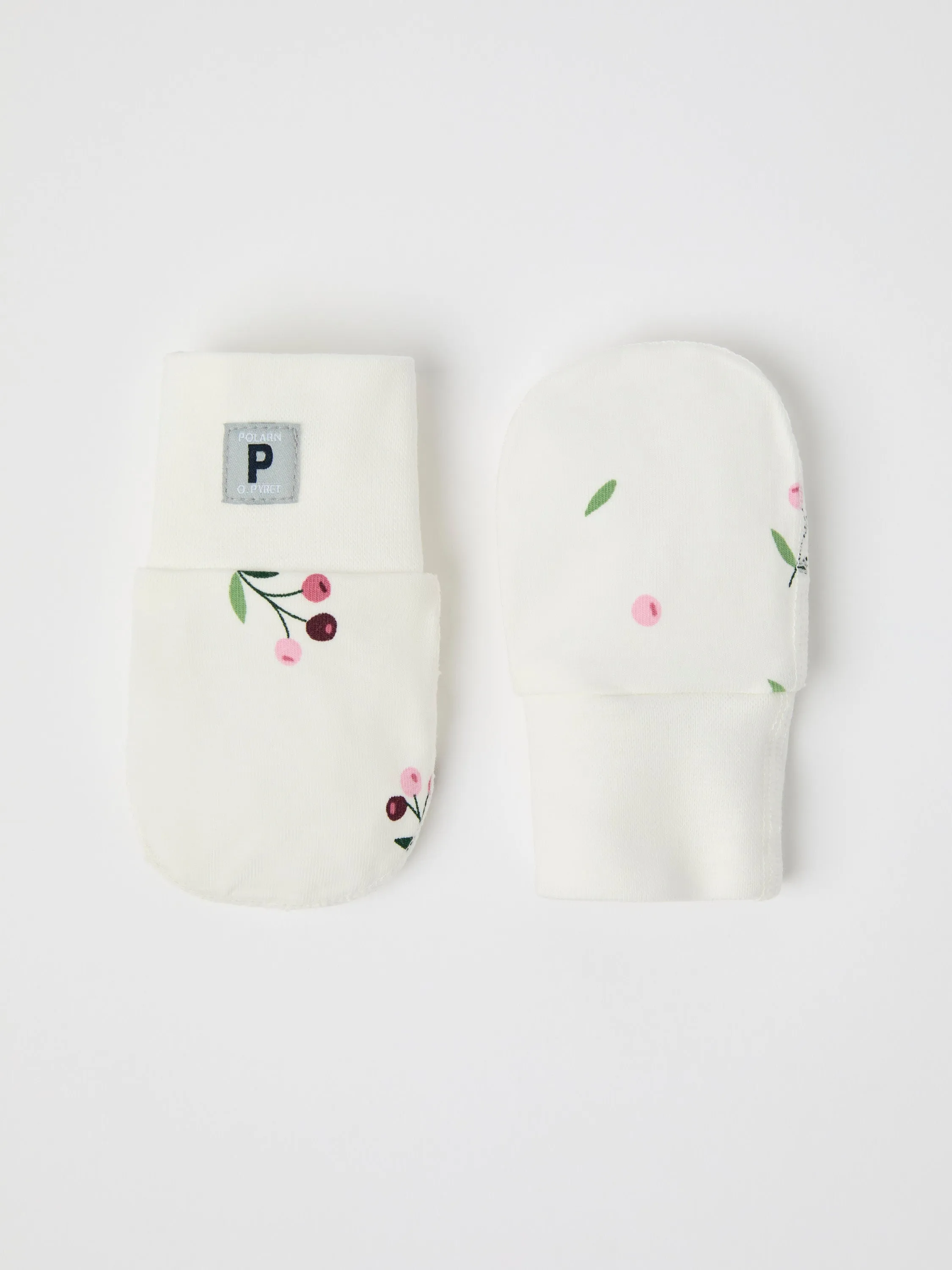 Floral Print Baby Mittens