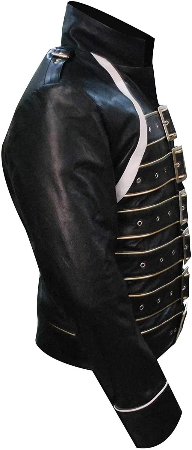 Freddie Mercury Military Concert Black Leather Jacket