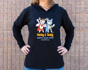 French Hoodie (Ladies) - Superheroes Against Puppy Mills