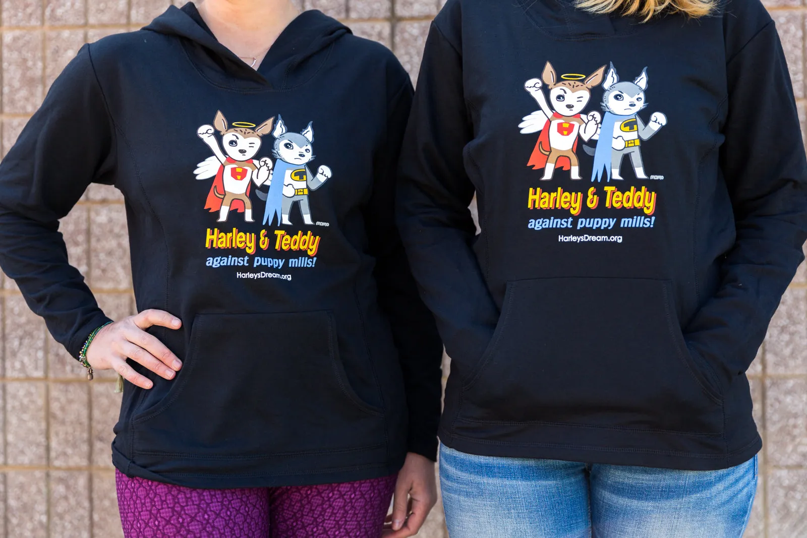 French Hoodie (Ladies) - Superheroes Against Puppy Mills