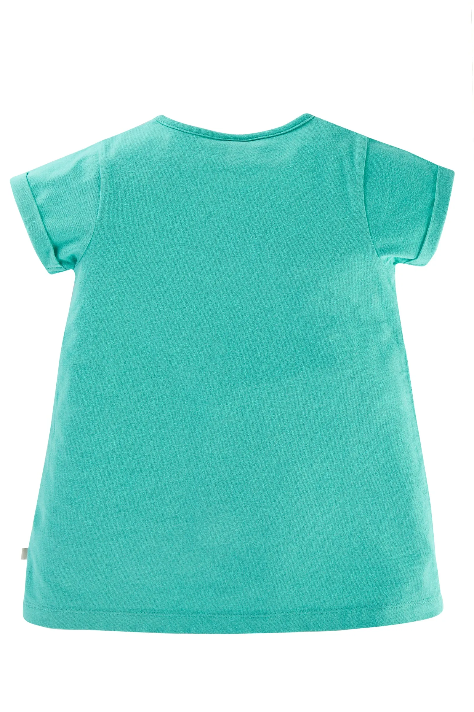 Frugi Lizzie Applique Top Pacific Aqua Horse