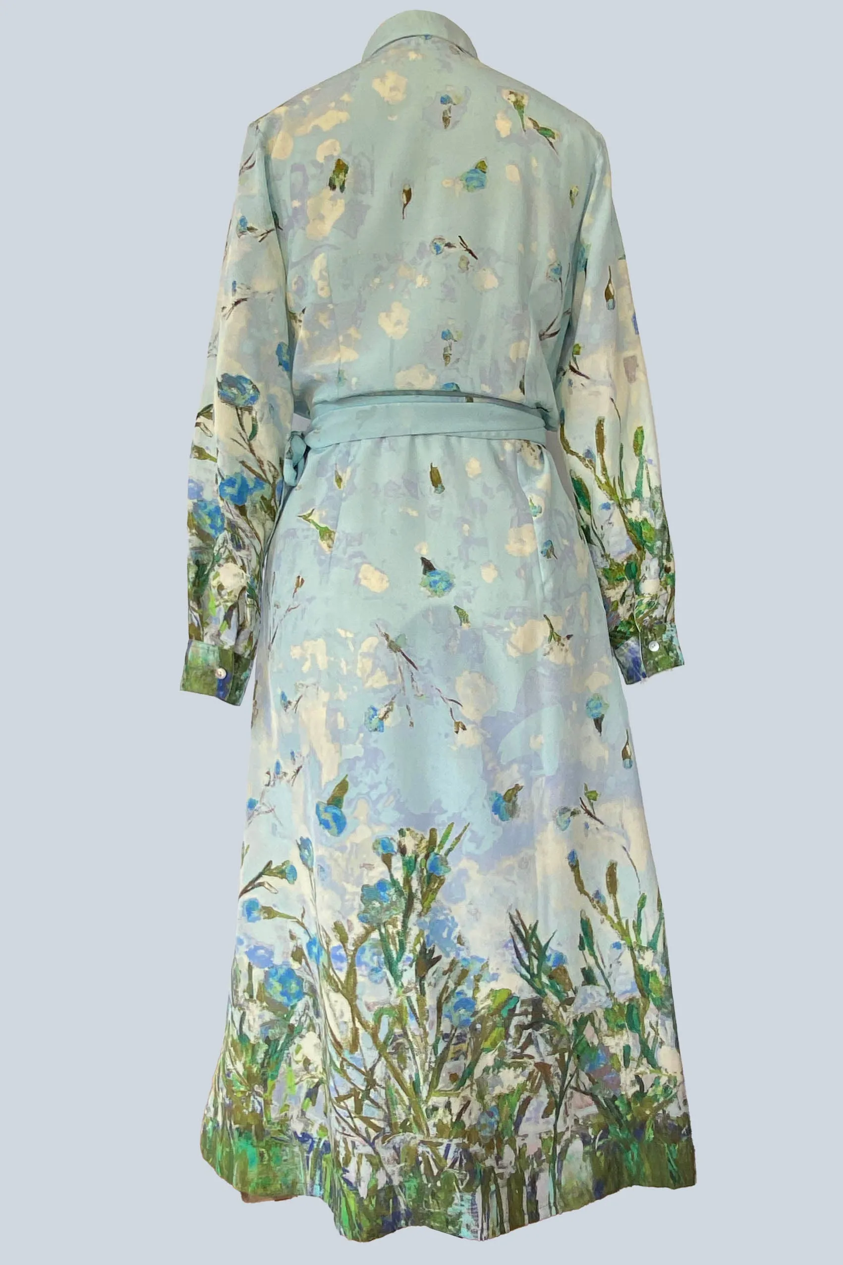 Gaia Celebration Silk Crêpe de Chine Midi Shirt Dress