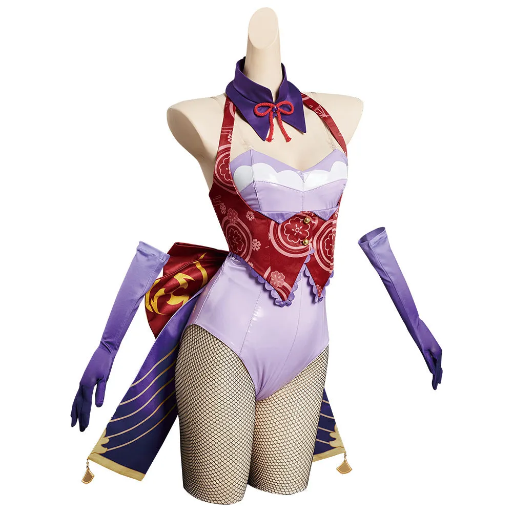 Genshin Impact Baal Bunny Girls Halloween Original Design Cosplay Costume - Cossky®