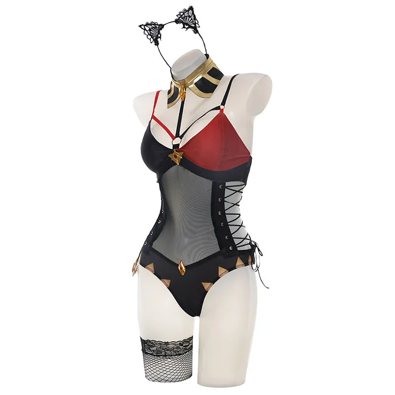 Genshin Impact Dehya Bunny Girl Cosplay Costume