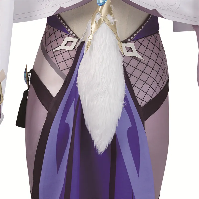 Genshin Impact Yelan Cosplay Costume Gameplay Character Yelan Night Orchid Purple Uniform Halloween Party Suit