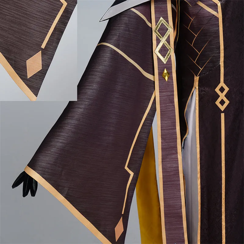 Genshin Impact Zhongli Morax Cosplay Costume God of Contracts Rex Lapis Suit