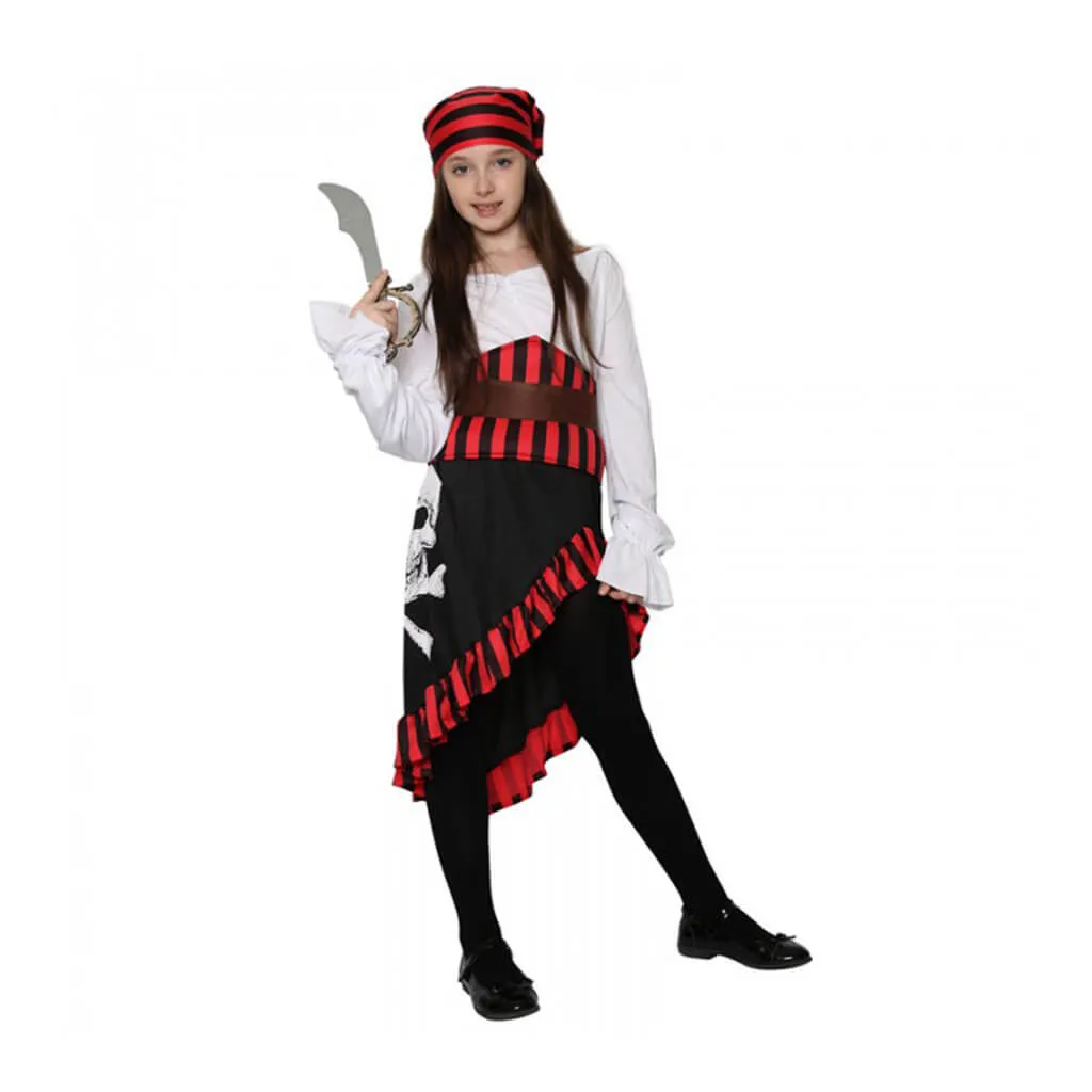 Girl Pirate Costume Large, 7 To 9