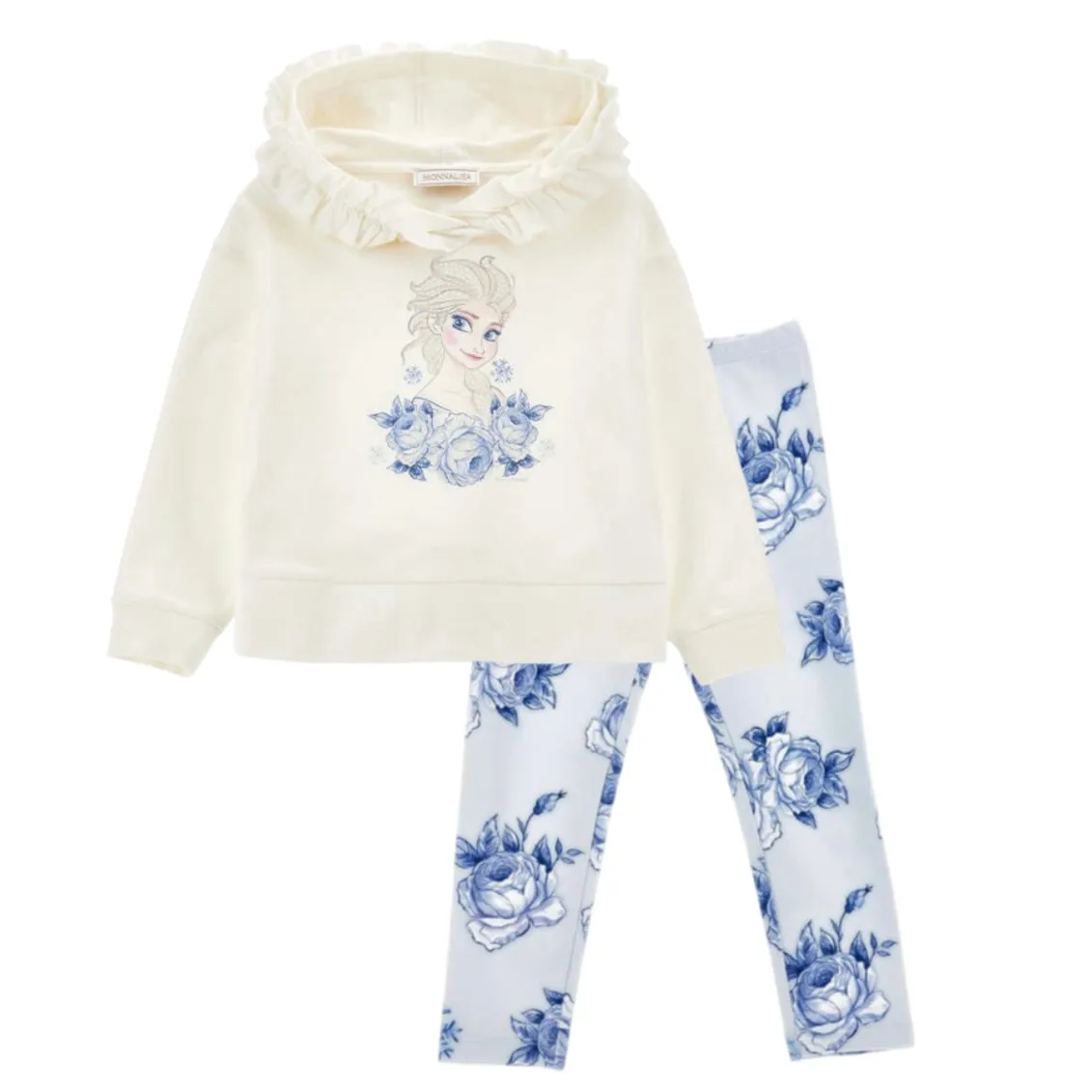 Girls Cream Frozen Legging Set