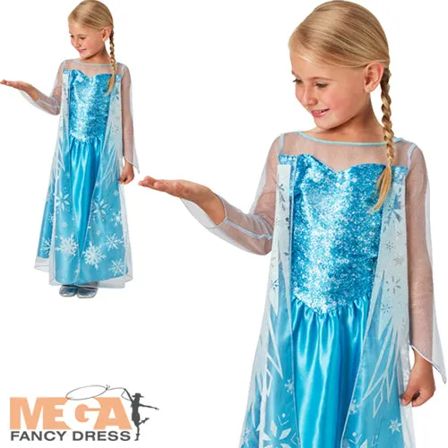 Girls Elsa Ice Queen Disney Princess Costume