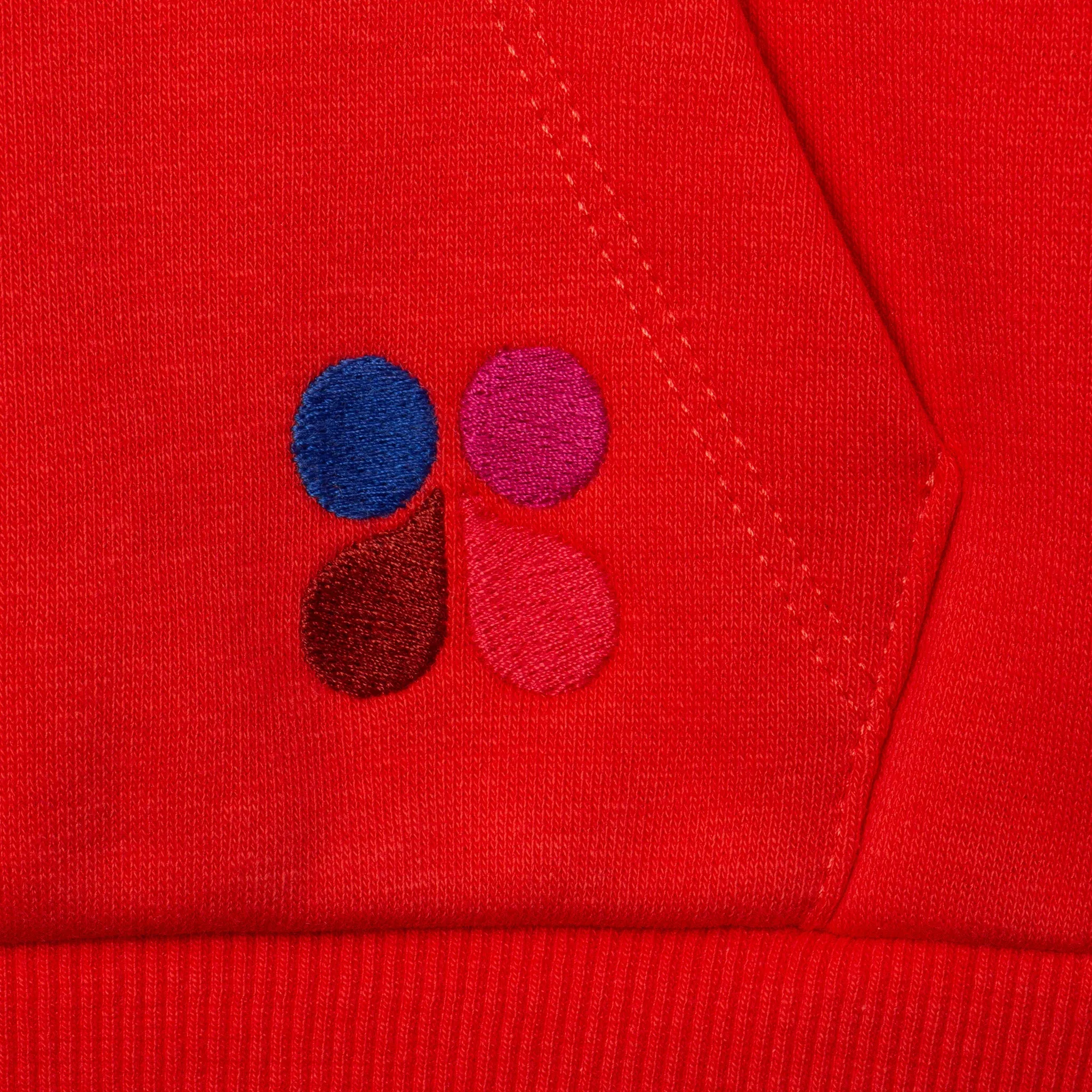 Girls' red zip hoodie