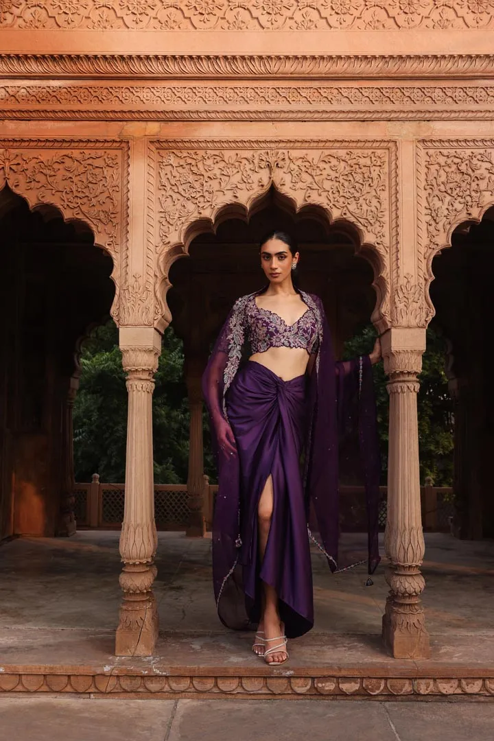 Gul purple cape set