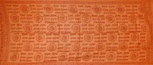 Hey Ram Om Neck Scarf Shawl Buddhism 32 x 76 Saffron