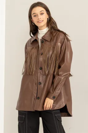 HF23G238-PU FRINGE SHACKET