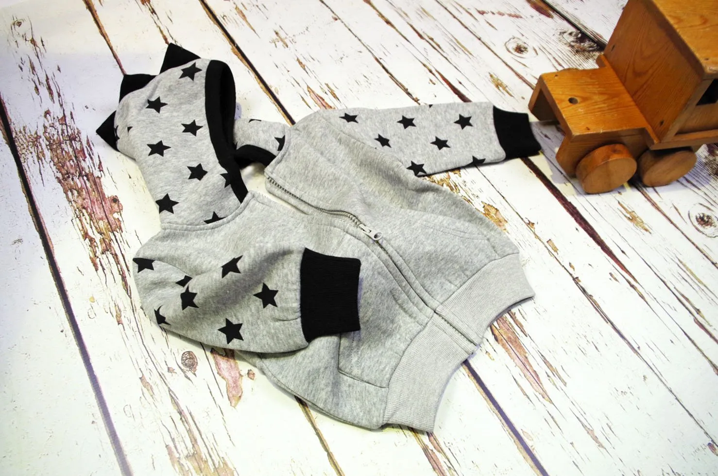 Hoodie Grey Star