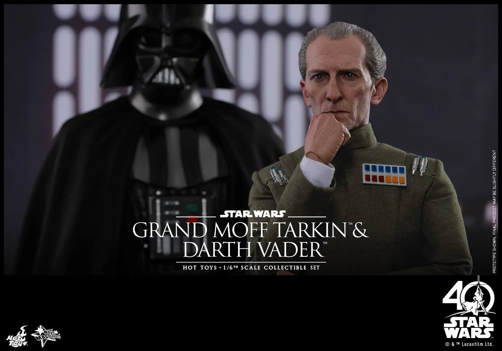 Hot Toys - MMS434 - Star Wars: Episode IV A New Hope - Grand Moff Tarkin & Darth Vader Collectible Set