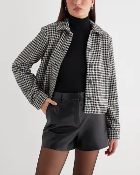 Houndstooth Shacket in Print