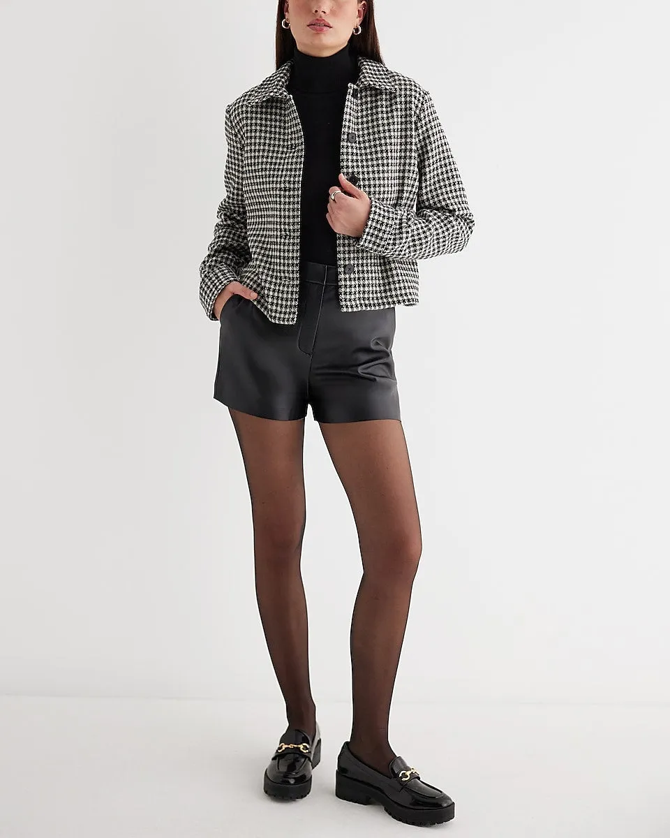 Houndstooth Shacket in Print