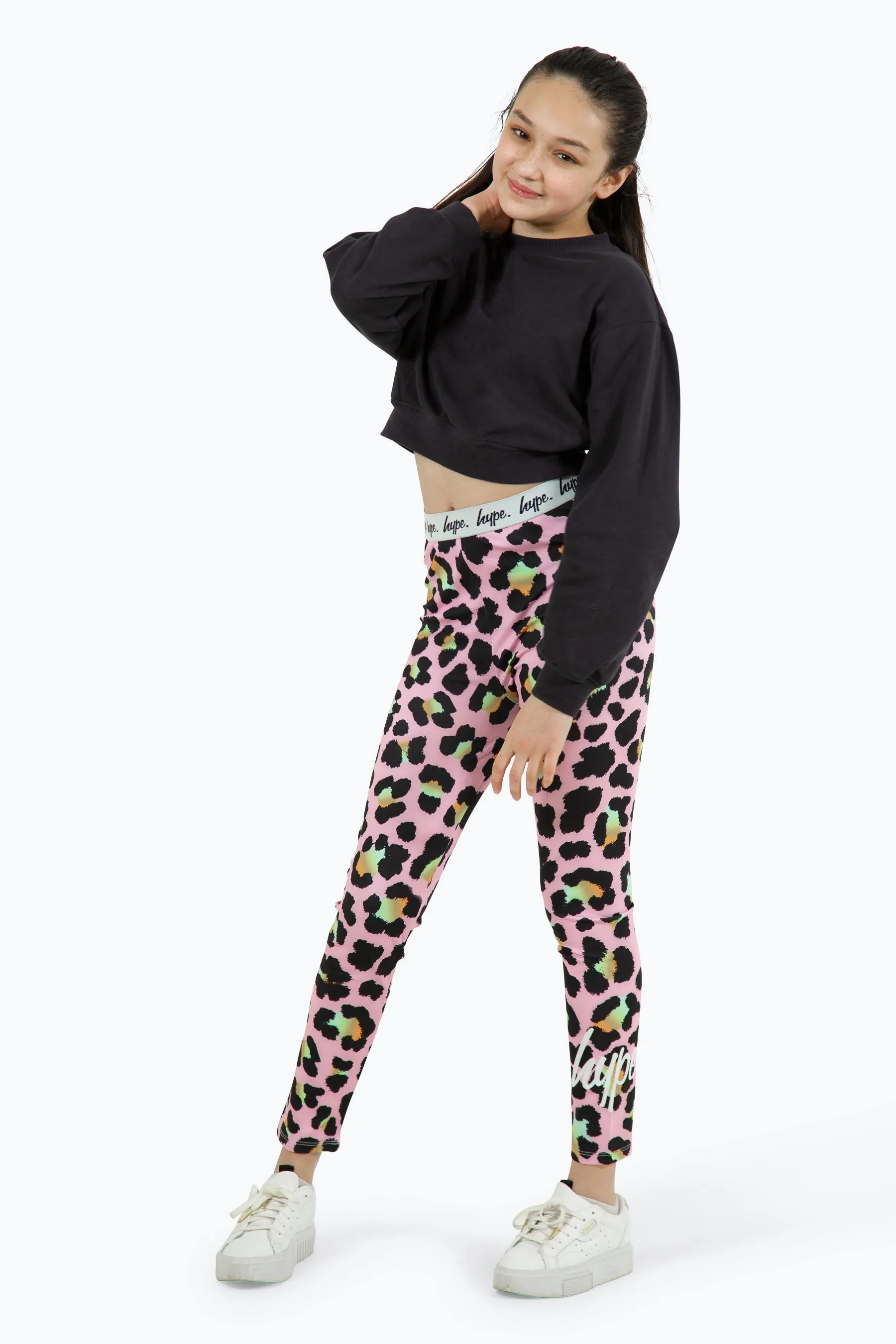 Hype Girls Multi Disco Leopard Leggings